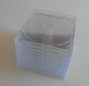 25 Clear plastic CD cases for craft projects