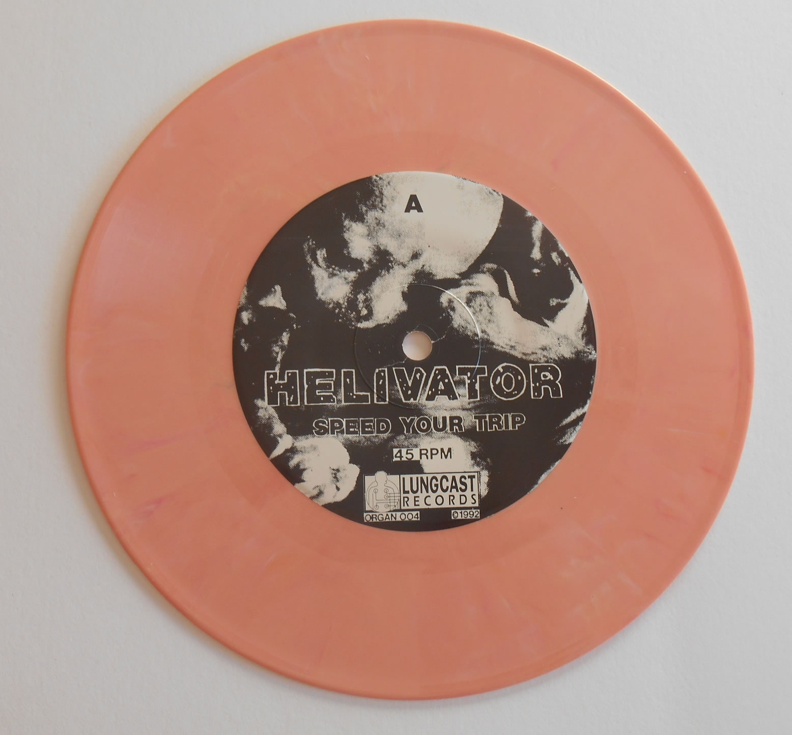 peach colored record opaque 7 inch vinyl for crafts and art