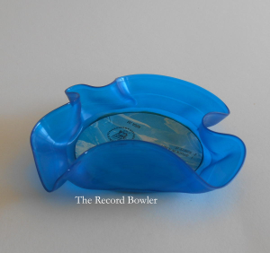 blue colored record bowl