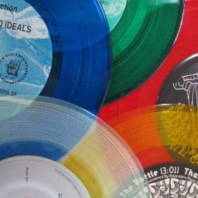 Assorted Colored Record red yellow green blue clear