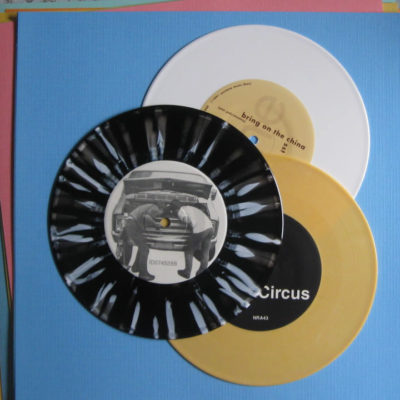 Opaque Yellow, White, Black And White Colored Record