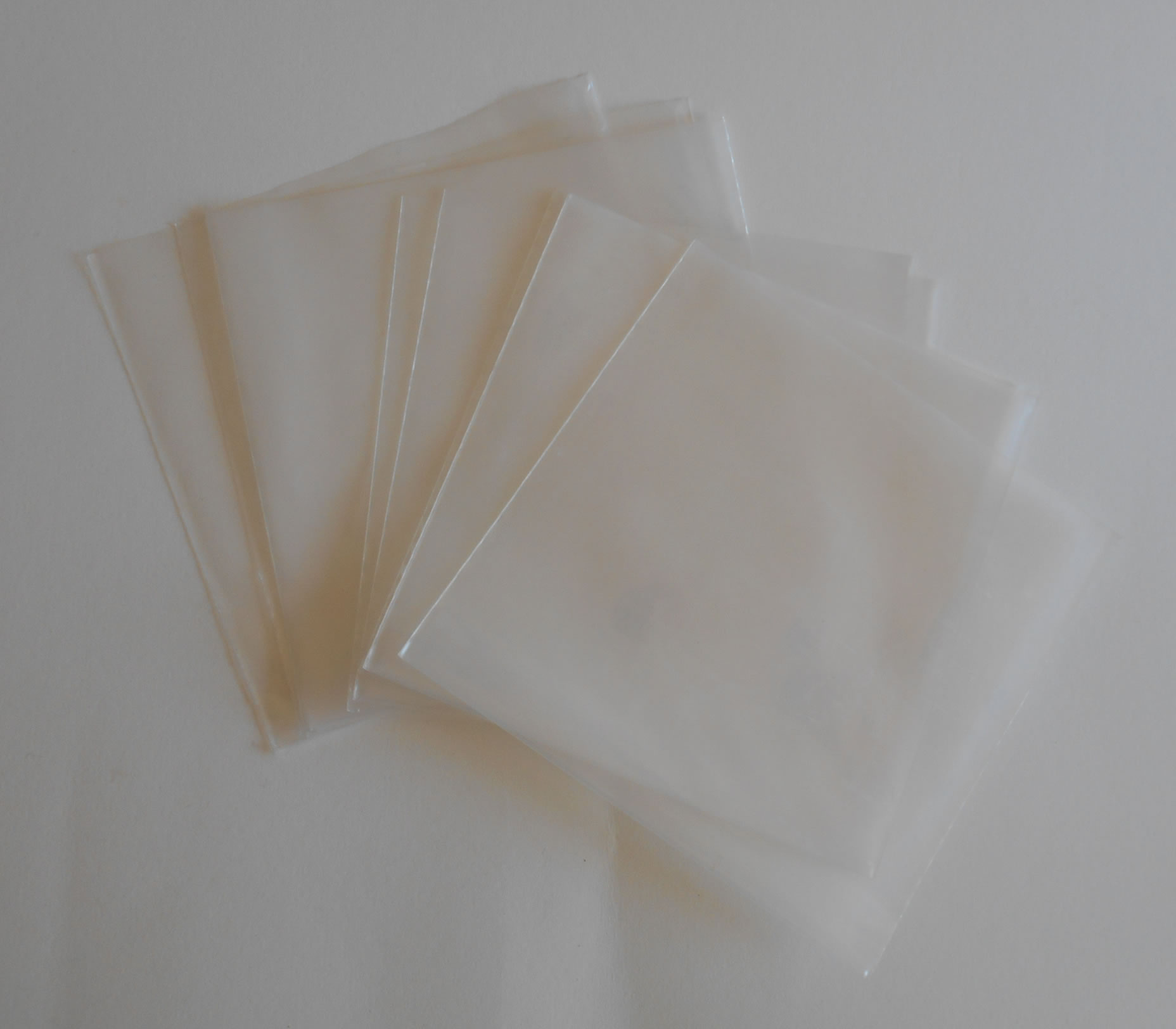 25 clear plastic 7 inch protective sleeves for craft or reuse Colored